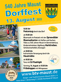 Plakat zum Dorffest 2022